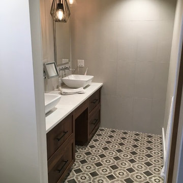 Trinity Construction Master Bath with Patterned Floor
