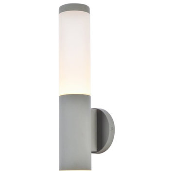 Elegant Lighting LDOD4020 Raine 16" Tall LED Outdoor Wall Sconce - Silver