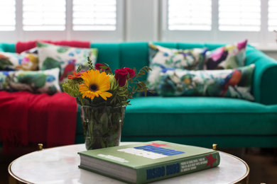 This is an example of a medium sized contemporary living room in Kent.
