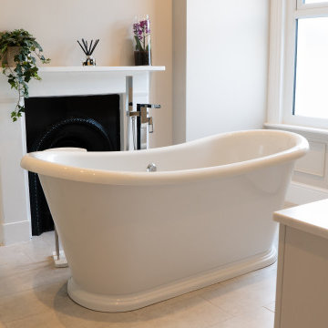 Rear extension with a kitchen island & bench seating