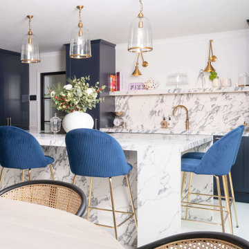 Blue Classic Kitchen in Wheathampstead