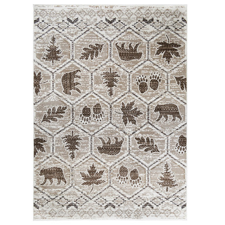 Tacoma Camp Creek Brown Lodge Area Rug, 2'3"x3'3"