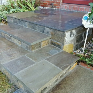 Stone Retaining Wall and Flagstone Walkway in Washington DC