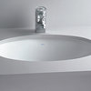 Oval Undermount Sink, White, 20.25"
