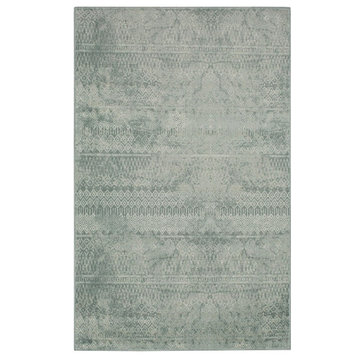 Eclectic Area Rug, Tribal Patterned Polyester With Rectangular Shape, Neutral