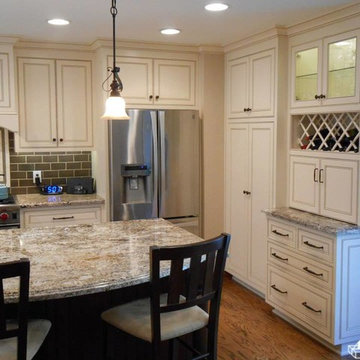 Elegant White Kitchen | Dark Mocha Island