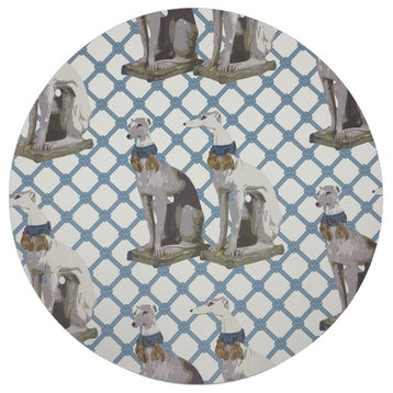 Regal Greyhound Wyeth 16" Round Pebble Placemats, Set of 4