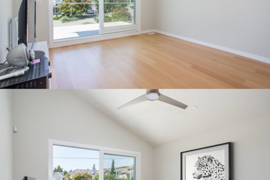 Minimalist living room photo in Indianapolis