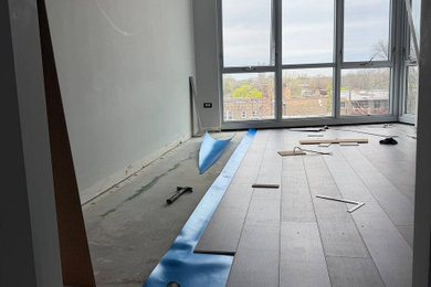 Inspiration for a home gym remodel in Chicago