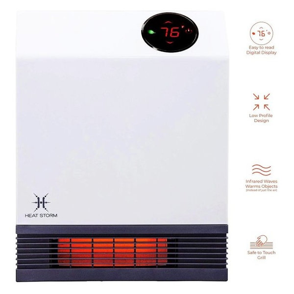 Heat Storm Wall Heater in White - 1000W