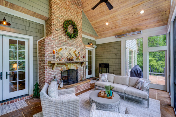 Traditional Porch by Glazer Design & Construction