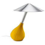 Pablo - Piccola Leather Lamp, Mustard - Piccola is limited only by your imagination. Its soft pliable base is covered in supple Italian glove leather and can be tilted to any angle while its handspun aluminum shade floats freely to remain level in all positions. It is as playful as it is intelligent. SF Moma permanent collection.