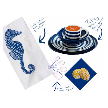 Coastal Tea Towels-Sea Horse