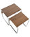 Lumisource Tea Nested Tables With Stainless Steel In Walnut Finish TB-TEA SS+WL