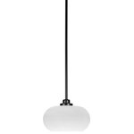 Toltec Lighting - Toltec Lighting 2601-MB-214 Odyssey - One Light Mini Pendant - Warranty: 1 Year No. of Rods: 4 Assembly Required: Yes Canopy Included: Yes Shade Included: Yes Canopy Diameter: 5.25 x 5.25 x 3.25 Rod Length(s): 12.00Odyssey One Light Mini Pendant Matte Black White Muslin Glass *UL Approved: YES *Energy Star Qualified: n/a *ADA Certified: n/a *Number of Lights: Lamp: 1-*Wattage:100w Medium Base bulb(s) *Bulb Included:No *Bulb Type:Medium Base *Finish Type:Matte Black