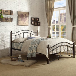 HOMELEGANCE 2020TBK-1 COTTAGE AVERNY KIDS TWIN METAL PLATFORM BED - Kids Beds