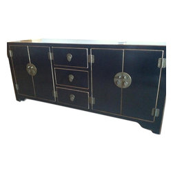 Set Of ANC Home Decor NY Chinese Cabinet Consoles - China Cabinets And Hutches