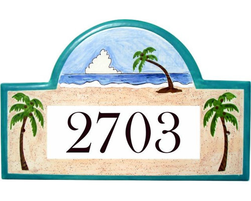 Tropical House Address Plaques And Number Signs