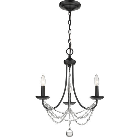 Mirabella 3-Light Mini Chandelier in Black