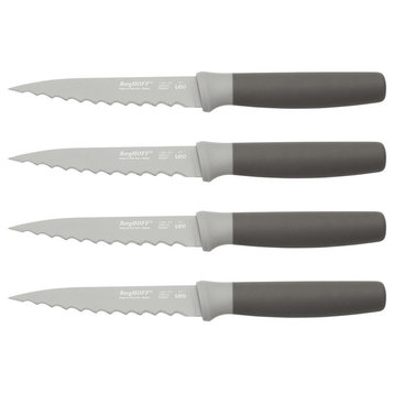 Leo Steak Knife Set (4x), Gray & Black