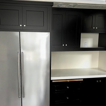 Foster City Kitchen Remodel – Storage Wall with Built-In Refrigerator