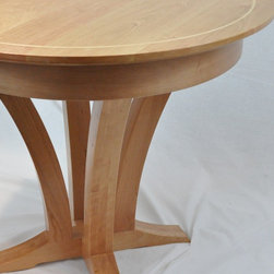Cherry Pedestal Table with Maple Inlay - Dining Tables