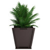 Groovebox 24" Flat-Pack Planter w/ Drainage Tray in Dark Brown