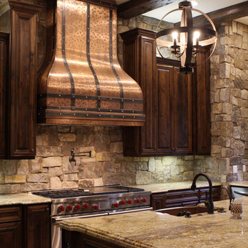 Bella Villa Copper Range Hood for Sunriver Resort Home