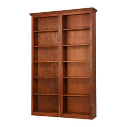 6-Space Bookcase Set in Pine with Stain Finish - Bookcases