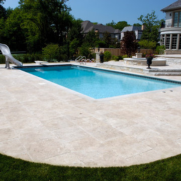 Swimming Pool with Separate Elevated Hot Tub