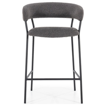 Upholstered Modern Bar Chair, Eleonora Luka, Anthracite