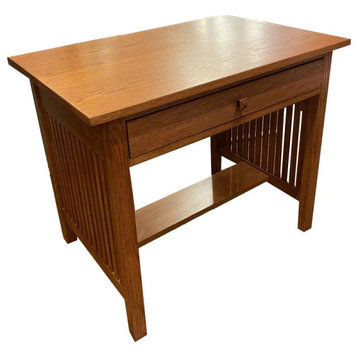 Mission / Arts and Crafts Solid Oak Writing Desk - 36 Inch , Michael's Cherry
