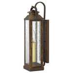 Hinkley - Revere 1-Light Outdoor Small Wall Sconce, Solid Brass, Sienna Clear Seedy Glass - Hinkley Lighting has been driven by a passion to blend design and function in creating quality products that enhance your life.