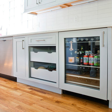 Open produce pullout shelves