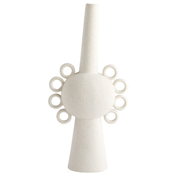 Cyan Large Ringlets Vase 11206, White