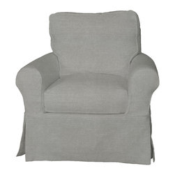Sunset Trading Horizon Swivel Chair - Slip Cover Set Only - Performance Gray - Slipcovers And Chair Covers