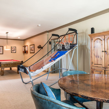 Finished Lower Level with Pool Table