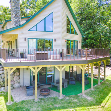 Custom Wrap Around Deck with Dry Space in White Lake, MI