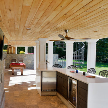 Exterior Remodel Turns Home Backyard into Gorgeous Retreat in Great Falls, Va