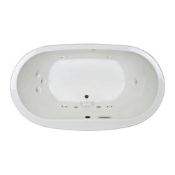 Jacuzzi Mio 2-Person White Acrylic Oval Whirlpool Tub - Bathtubs