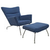 Class Lounge Chair in Blue Tweed