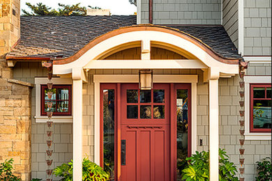 Entryway - contemporary entryway idea in Santa Barbara