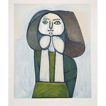 Pablo Picasso, Portrait de Femme a la Robe Verte, 24-6, Lithograph