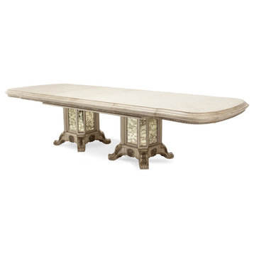 Aico Platine de Royale Rectangular Wood Dining Table, Champagne 09002-201
