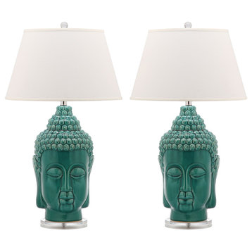 Safavieh Serenity Buddha Lamps, Set of 2, Blue
