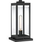 Quoizel - Quoizel WVR9106EK Westover 1 Light Outdoor Lantern - Earth Black - The clean lines make the Westover a modern industrialist's dream. Long rectangular framework with clear beveled glass panels provide an unobstructed view of the fixture's sleek interior. The mix of finishes further enhances the versatility of this refined collection.