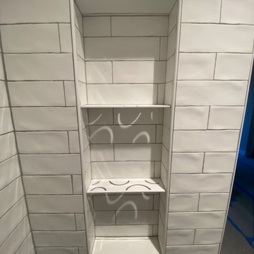 BATHROOM - Shower - 3" x 12" Ceramic Sub-Way with Shower Niche and Ceiling
