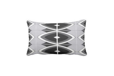 Gray Black and White Arches pillow