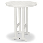 Polywood - Trex Outdoor Furniture Monterey Bay Round 36" Bar Table, Classic White - The Trex Outdoor Furniture Monterey Bay 36" Bar Table delivers a comfortable and elegant dining experience. Trex Outdoor Furnitures solid HDPE lumber construction gives this durable bar height table the ability to endure harsh weather conditions for generations without warping, rotting, cracking or splintering.