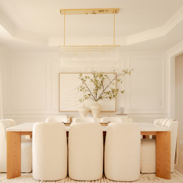 Modern Dining Room and Arched Entryway
